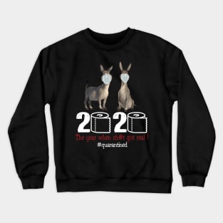 Donkey 2020 The Year When Shit Got Real Crewneck Sweatshirt